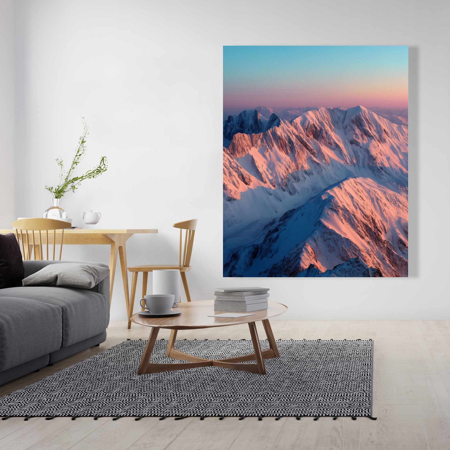 Sunny Peaks - Blue Canvas Art | Stylish Design