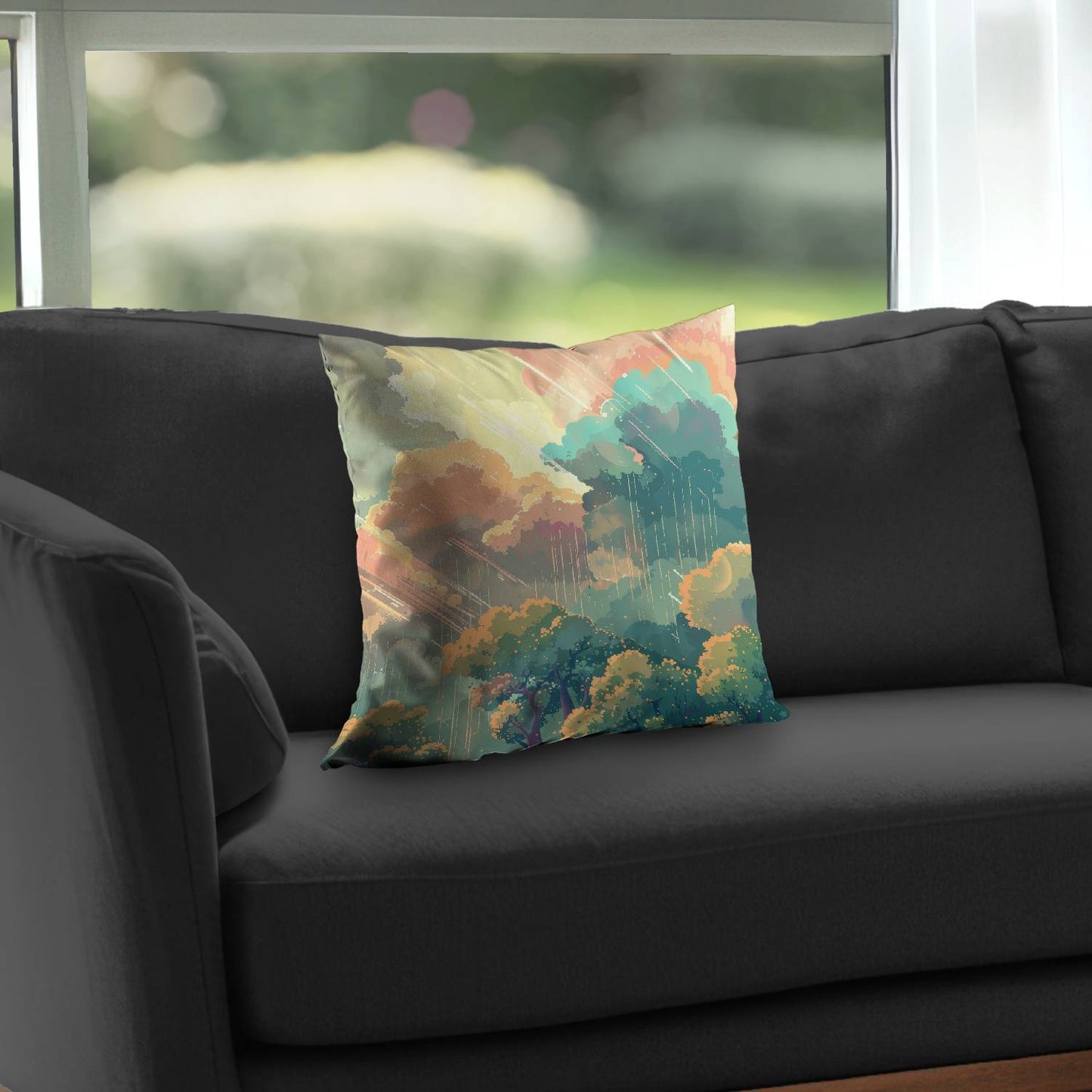 Crystal Winds Poly Twill Throw Pillow | Home Decor Accent