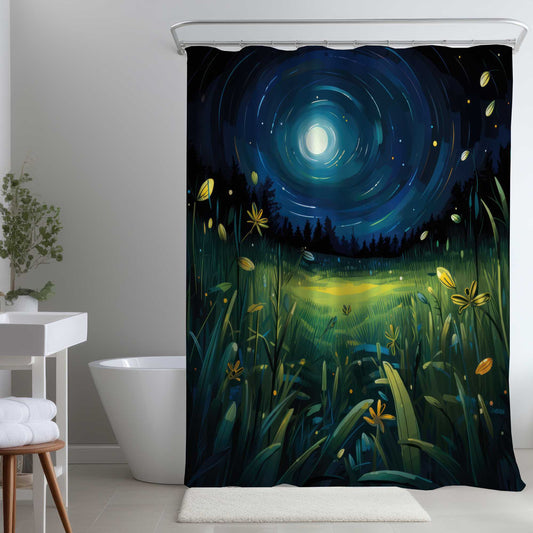 Rideau de douche Entre les brins d'herbe | Décoration d'intérieur élégante