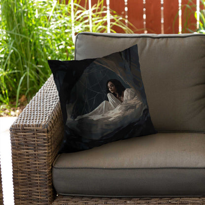 Spider princess Poly Twill Throw Pillow - Home Decor Accent
