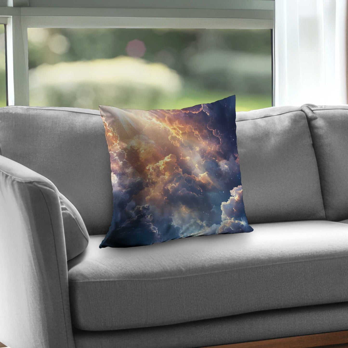 Piercing Light Poly Twill Throw Pillow - Home Decor Accent