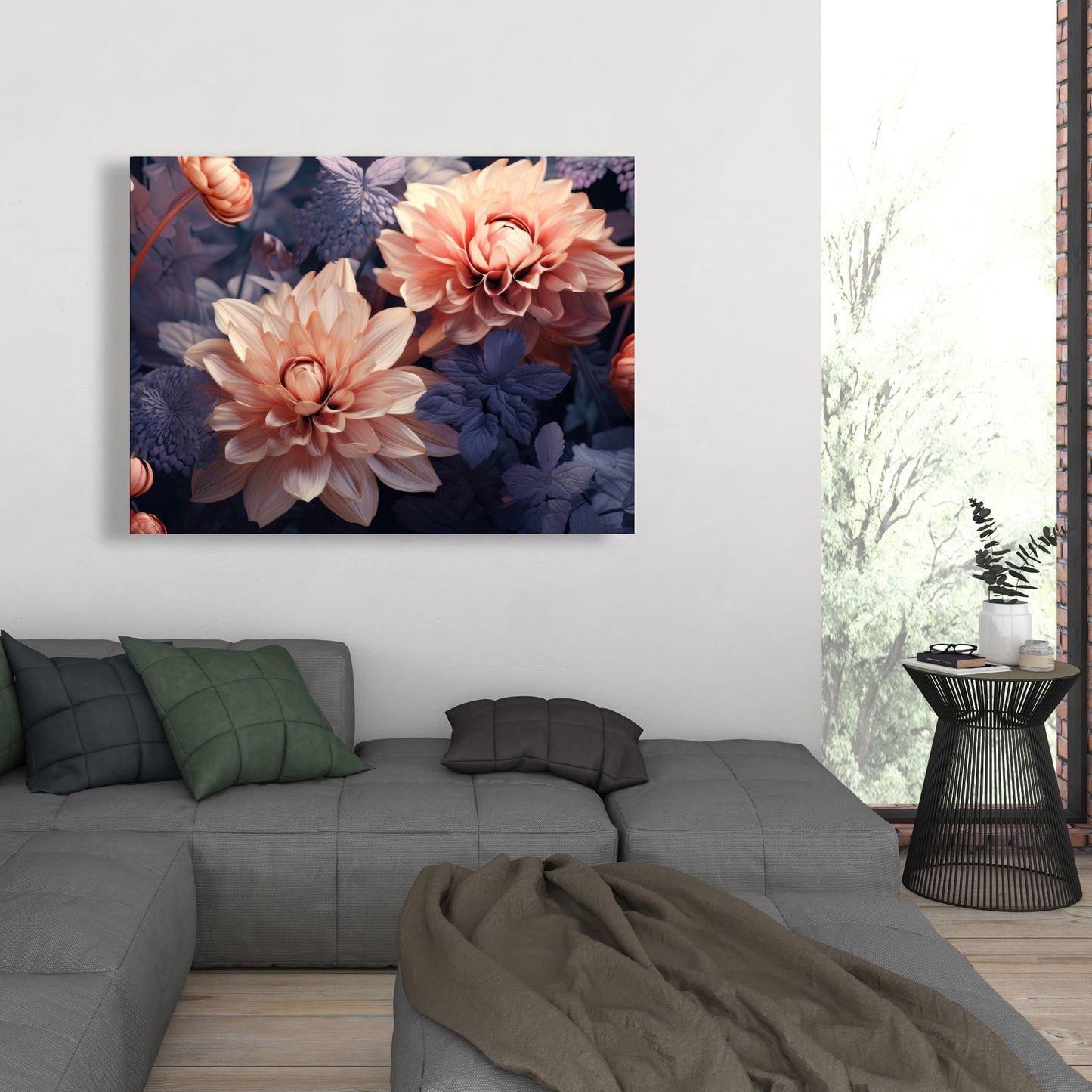 Pink and Purple Coral Canvas | Home Decor Accent Art