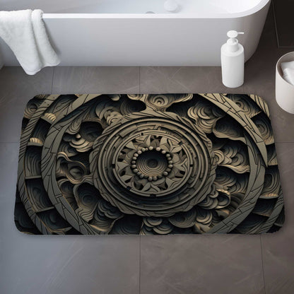 Cycles Gray Bath Mat for Home Decor - Stylish and Soft