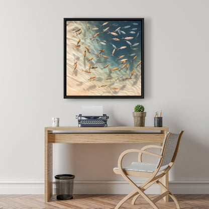 Away from the sand - 36"x36" Framed canvas