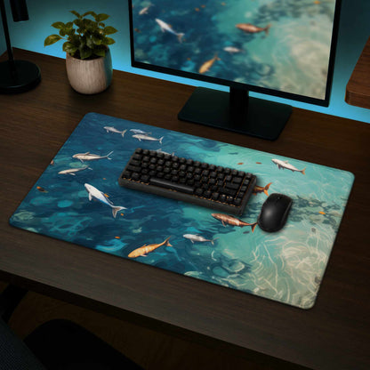Tapis de bureau Swim Ahead – Décoration d'intérieur élégante, surface durable