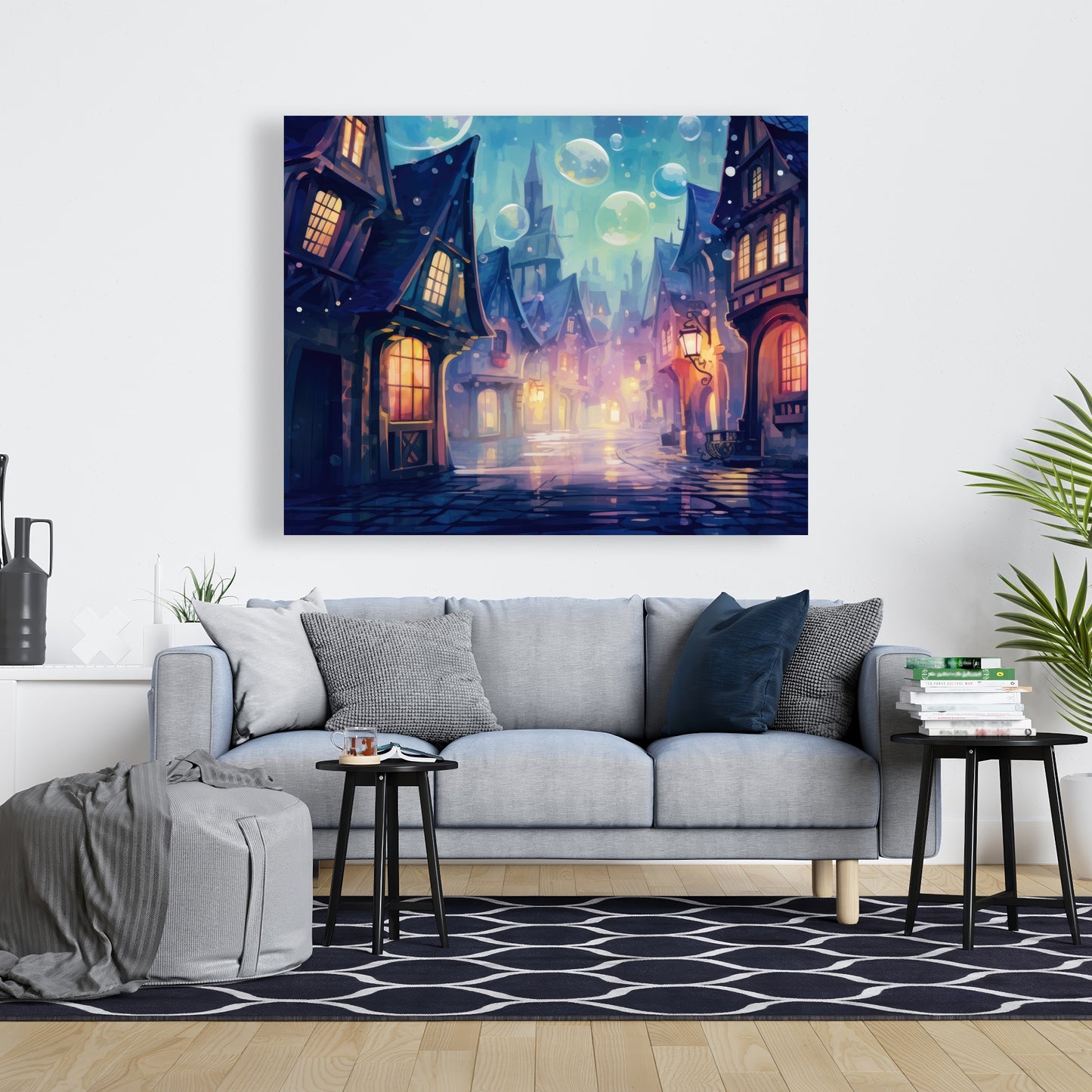 Bubble ville - 32"x32" Canvas
