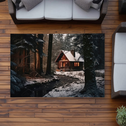 By the River Black Outdoor Area Rug | Stylish Home Decor