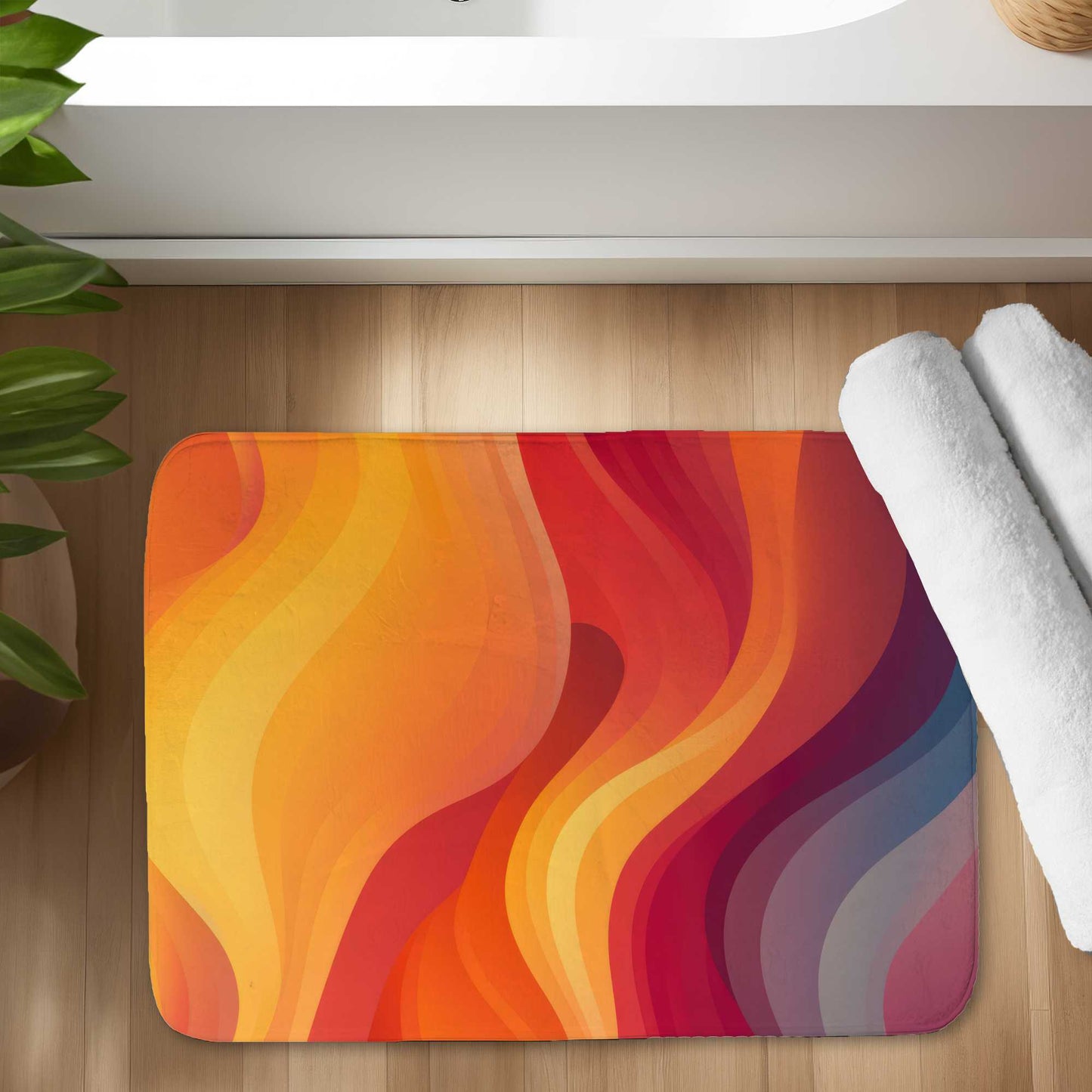 Sunlit Fog Bath Mat | Soft, Stylish Home Decor Rug