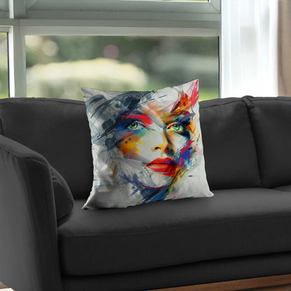 Abstract Look Poly Twill Throw Pillow | Modern Home Decor