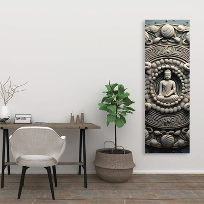 Spiritual Peace - White Canvas Home Decor | Tranquil Art