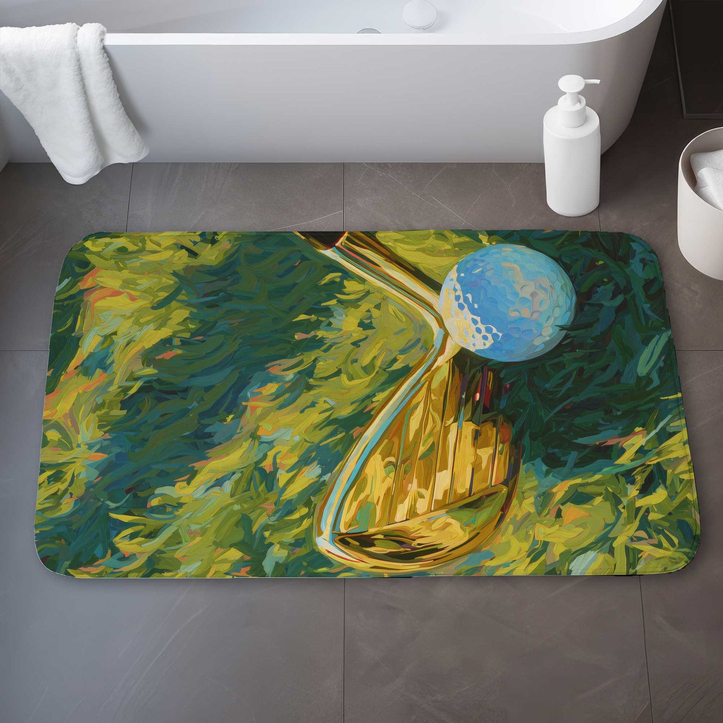 Golden Club Bath Mat | Stylish Home Decor, Soft & Durable