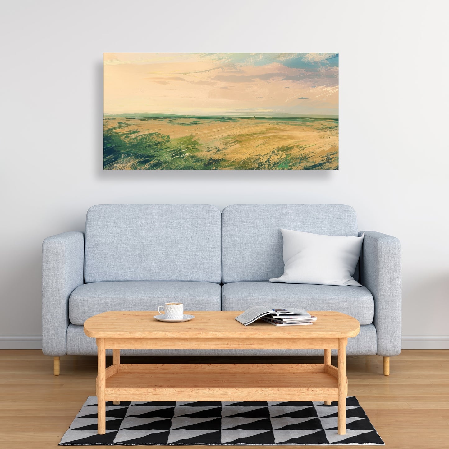Evening in the field - 32"x32" Canvas