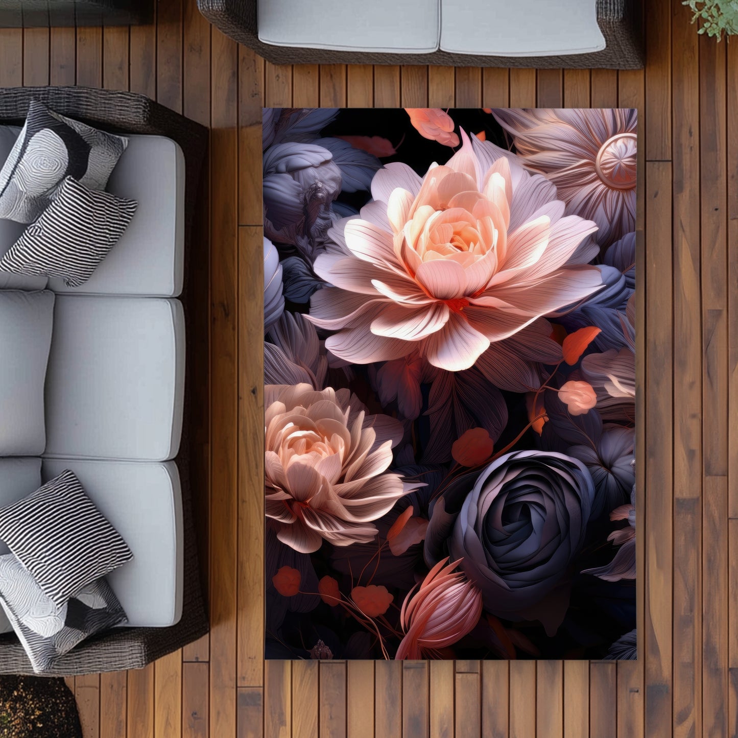 Sublime Light White Outdoor Area Rug for Home Decor | Stylish