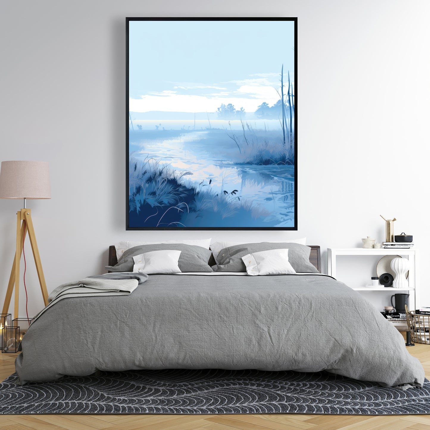 Cold swamp - 36"x36" Framed canvas