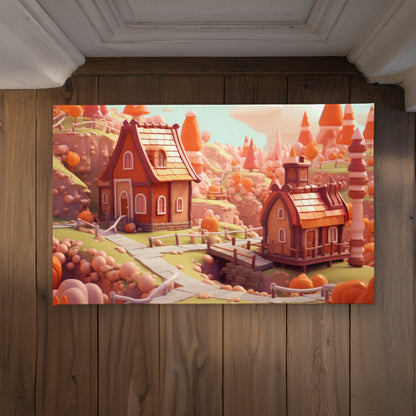 Toy Town White Indoor Outdoor Door Mat | Decor Essential