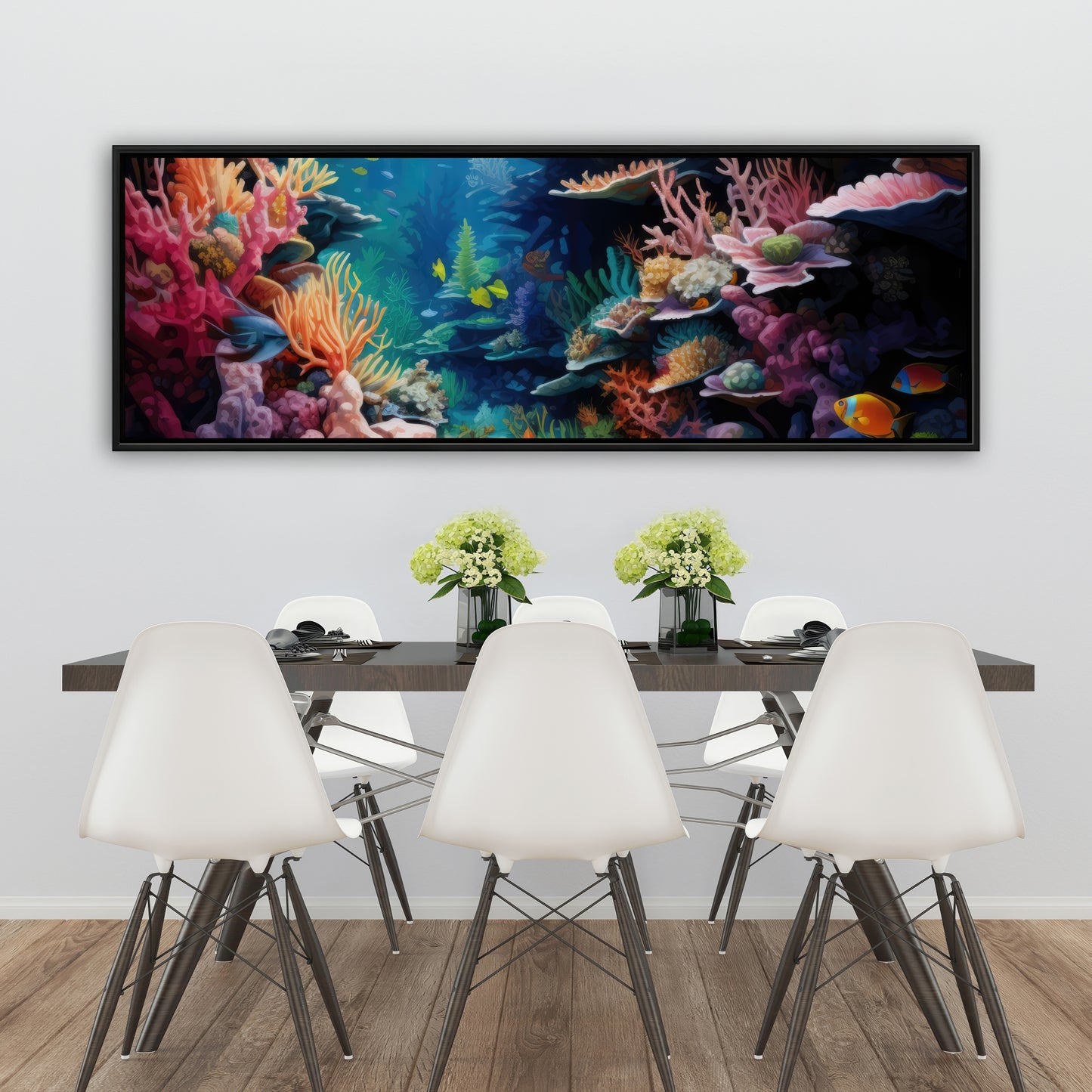 Coral - 36"x36" Framed canvas