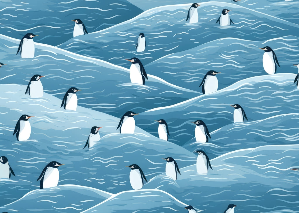 Penguins Wandering Indoor Outdoor Door Mat - Home Decor