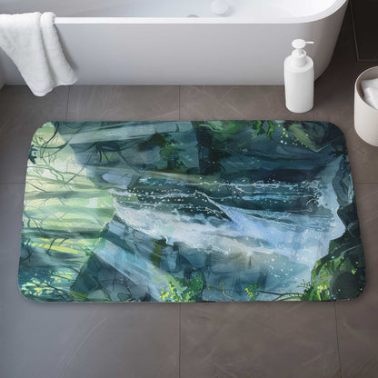 Sleeping Fall Bath Mat | Cozy Home Decor for Bathroom Floors