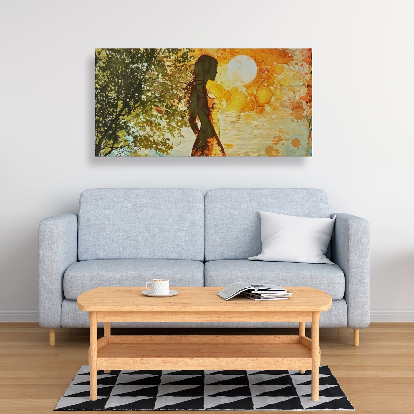 Peaceful Sun - Orange Canvas Art | Modern Style