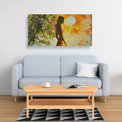 Peaceful Sun - Orange Canvas Art | Modern Style