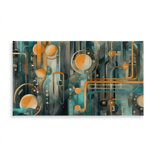 Astrological Machinery White Tablecloth | Indoor Outdoor Decor