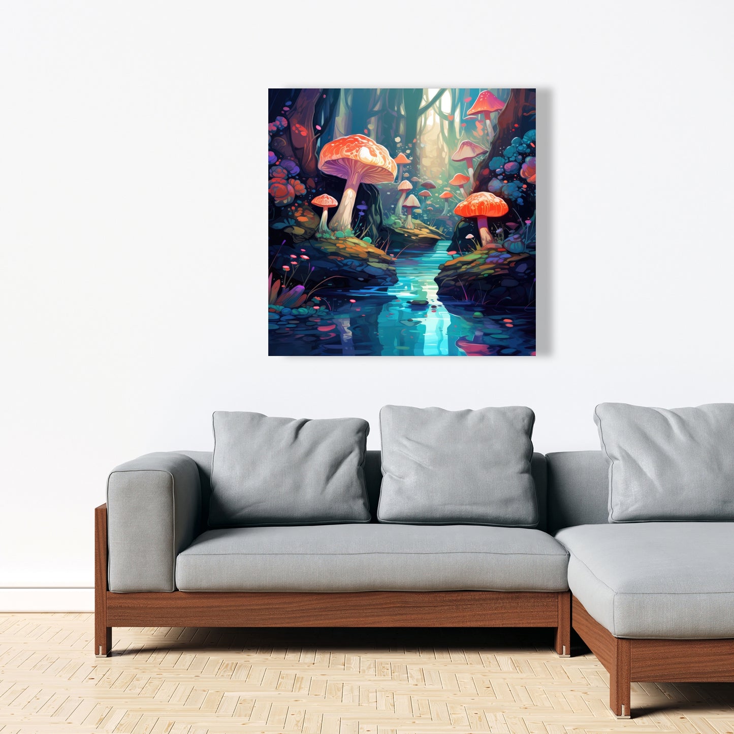 Whimsical forest - 32"x32" Canvas