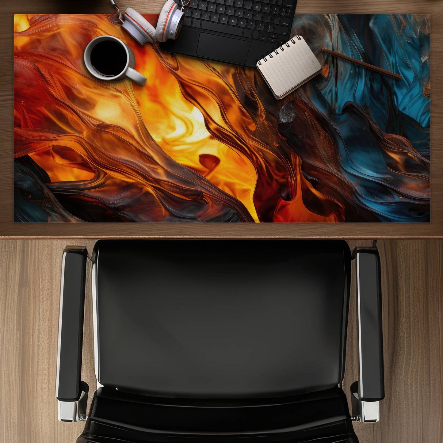 Crystallized fire - Desk mat - Print on demand