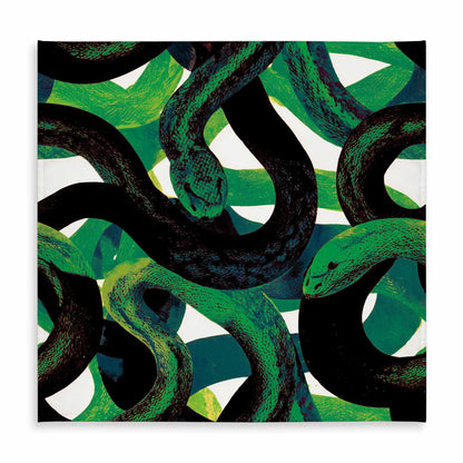 Emerald Coil Dance Tablecloth | Indoor Outdoor Home Decor