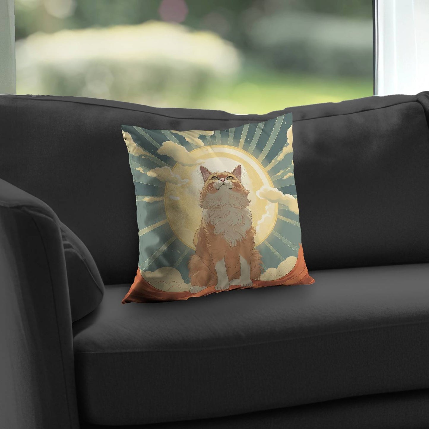 Moewing above - Throw pillow - Print on demand