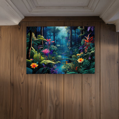The beauty of nature Blue Indoor Outdoor Door Mat - Decor