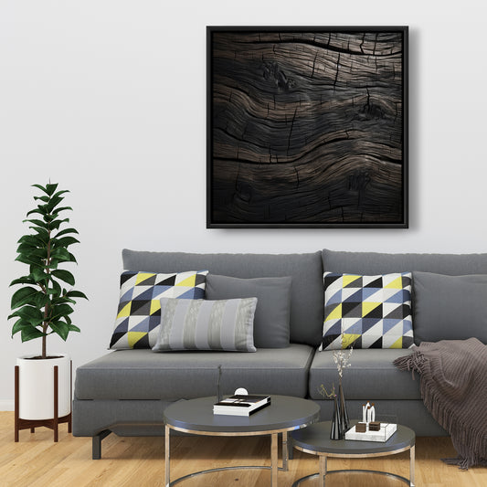 Dark wood - 36"x36" Framed canvas