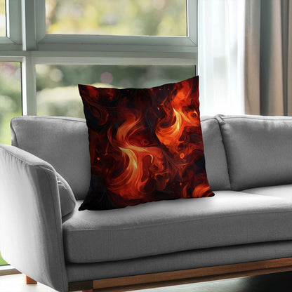 Fires of Heck Poly Twill Throw Pillow - Home Decor Accent