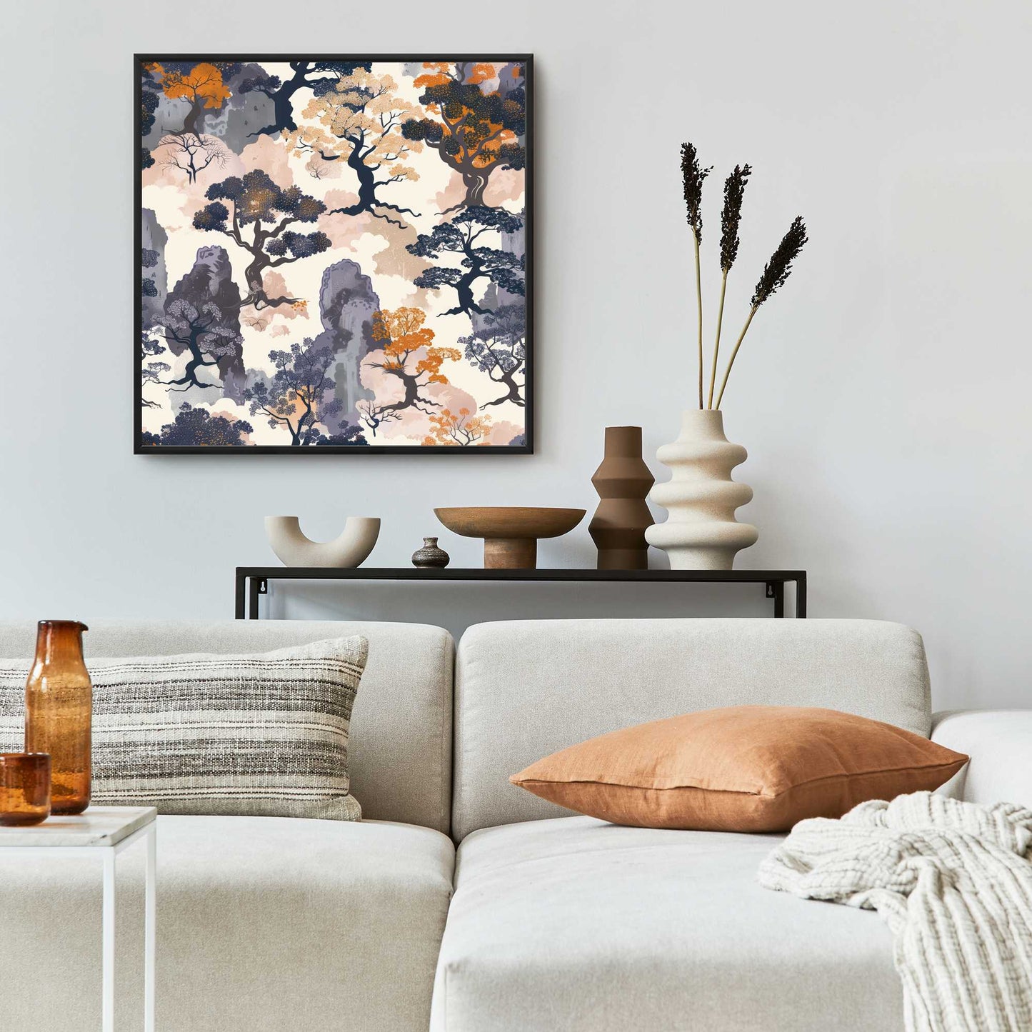 Voidless - Orange Framed Canvas for Stylish Home Decor