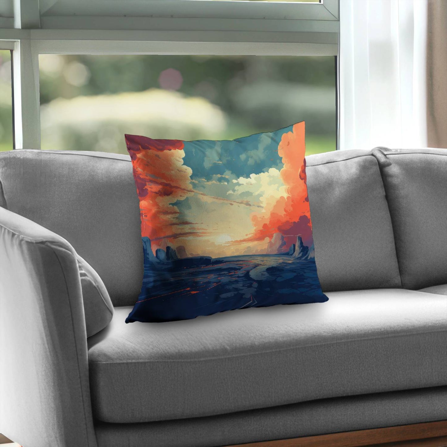 Finally light - Throw pillow - Print on demand