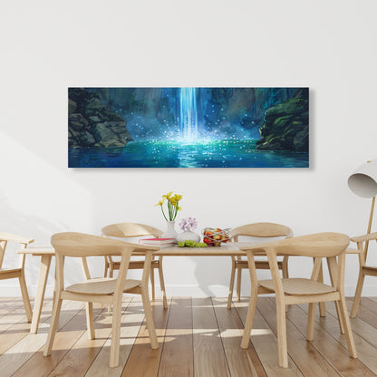 Waterfall Gray Canvas Art for Elegant Decor | Modern Design