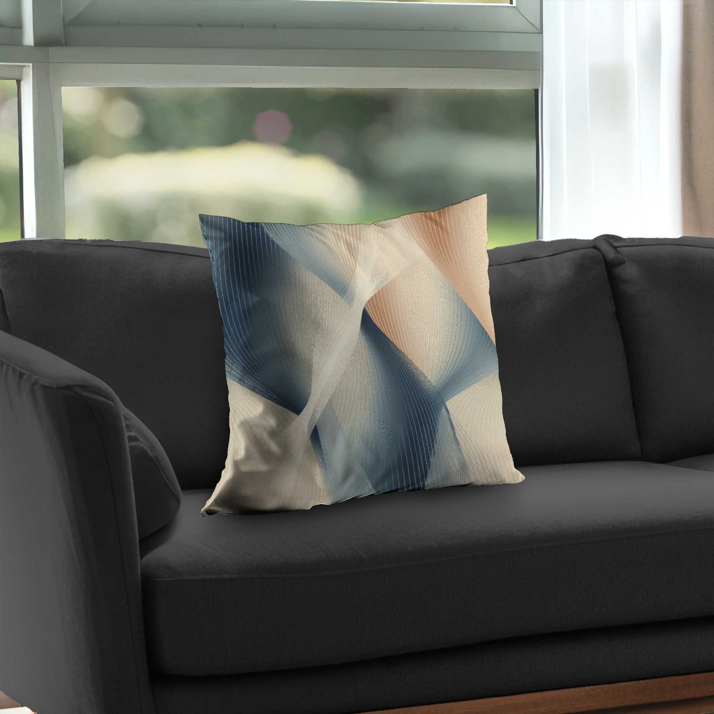 Coussin décoratif en sergé de polyester Heavenly Threads | Accessoire de décoration intérieure