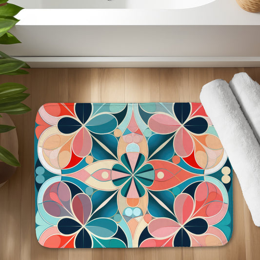 Mandala Pink Bath Mat - Stylish Home Decor | Soft & Absorbent