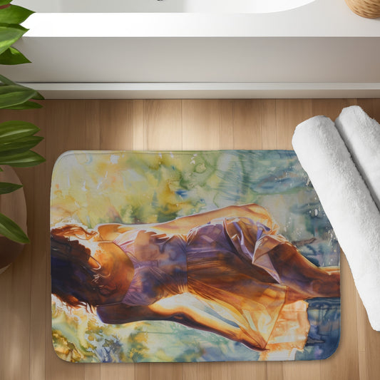 Out of the water - White Bath Mat for Home Decor | Soft & Stylish