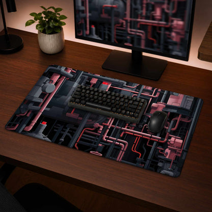Dark Pipes - Black Desk Mat for Stylish Home Decor