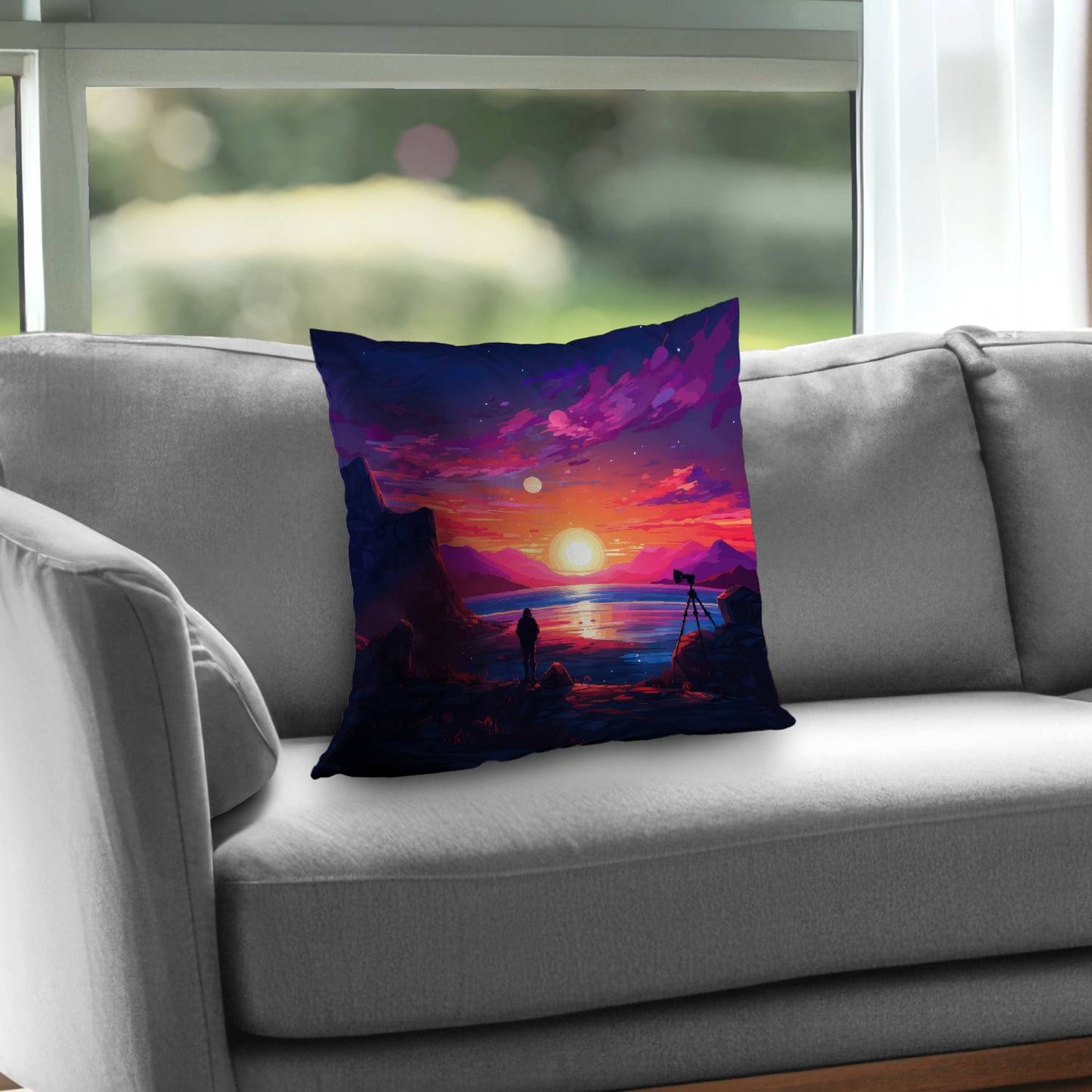 Solitude - Throw pillow - Print on demand