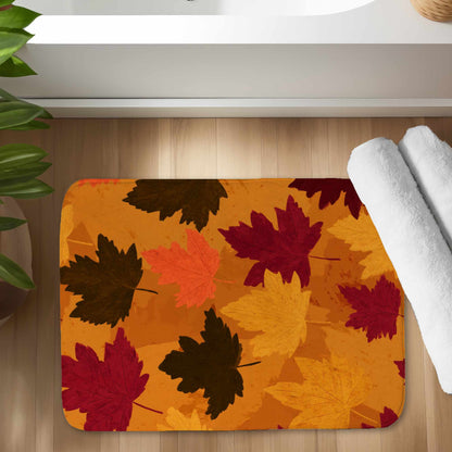 Autumn Glow Leaves Bath Mat | Cozy Home Decor Accent