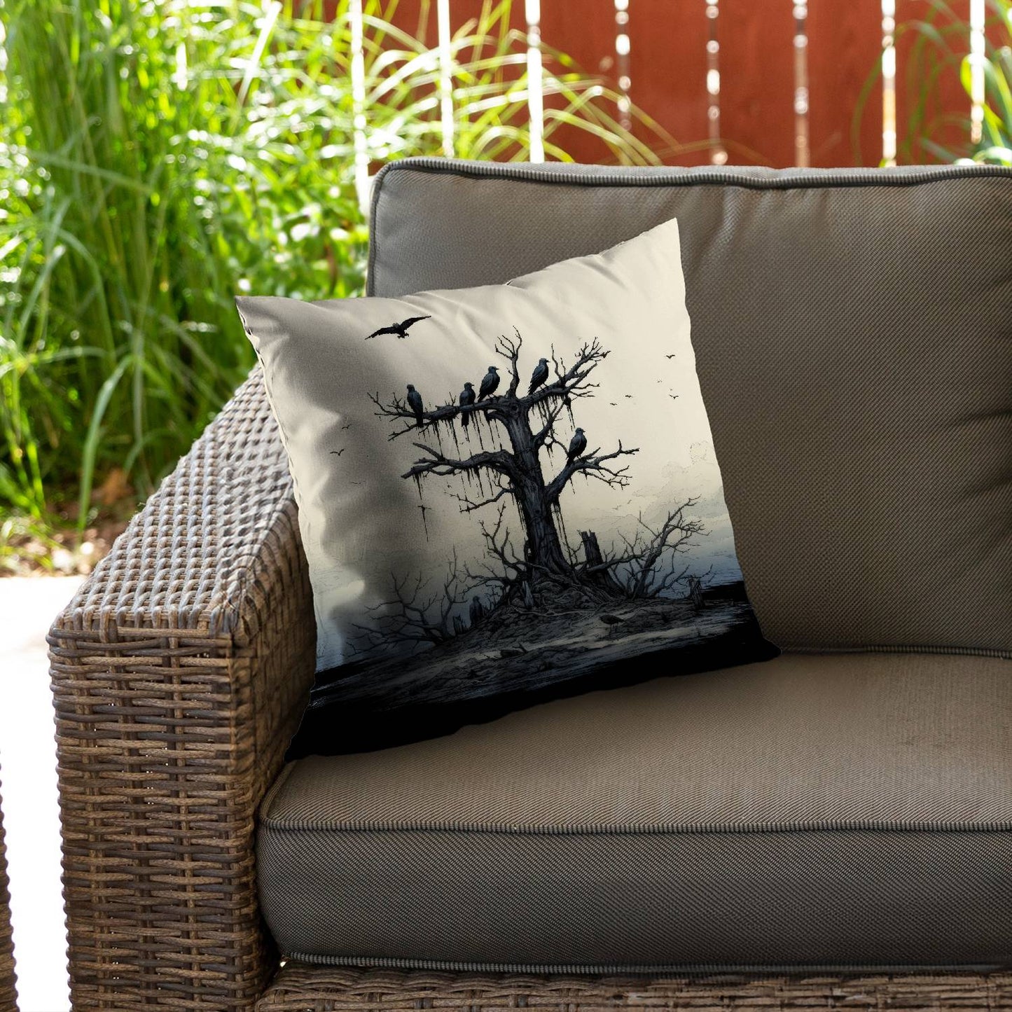 Standing alone - Throw pillow - Print on demand