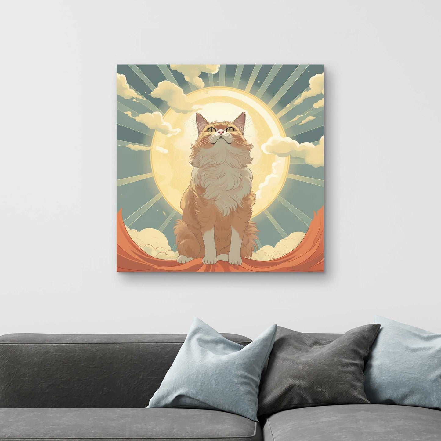 Moewing Above - Blue Canvas Art | Stylish Design