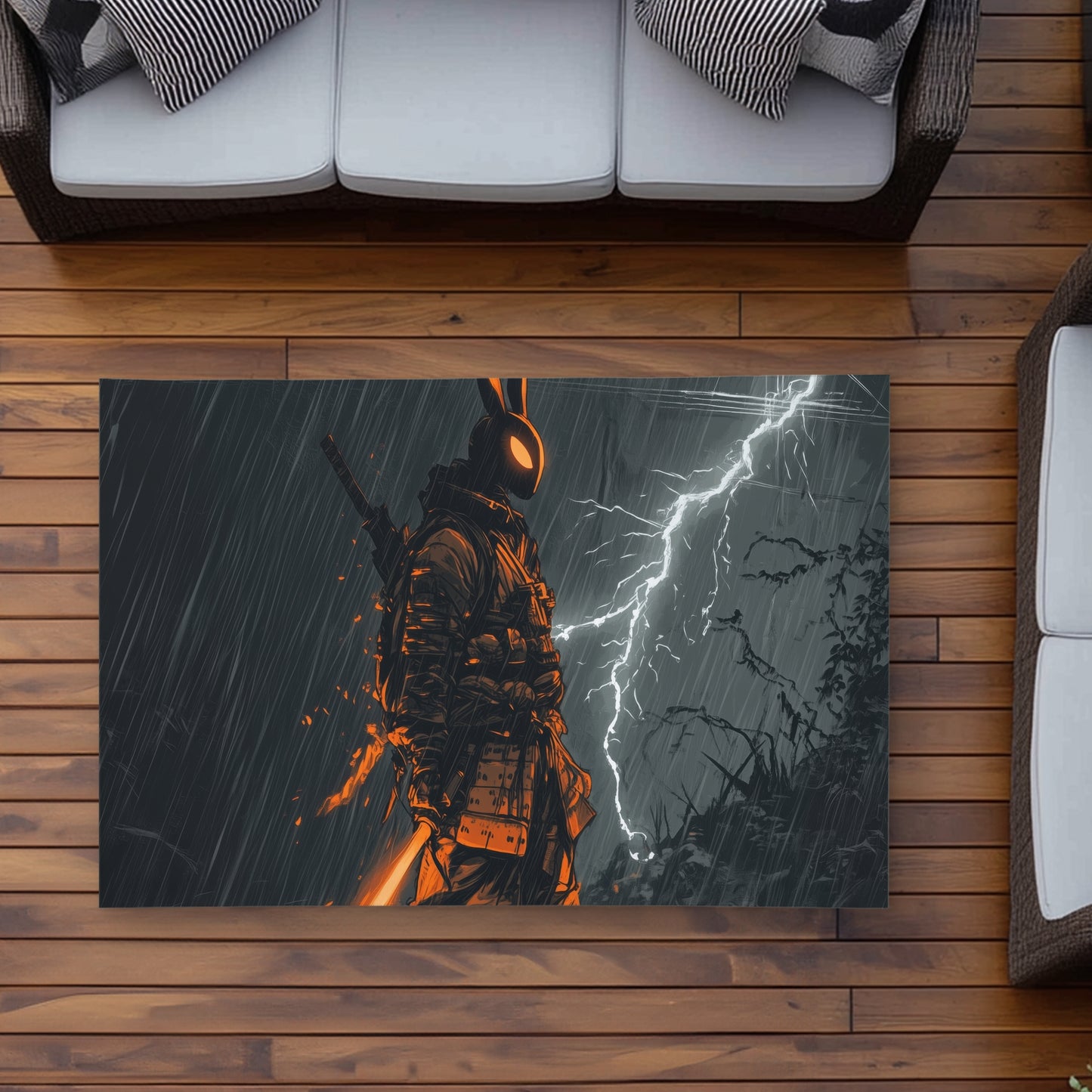 War machine White Outdoor Area Rug for Home Decor | Stylish