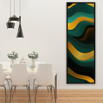Golden Harmony - Gold Framed Canvas for Elegant Home Decor