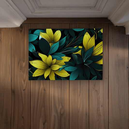 Potent Turquoise Indoor Outdoor Door Mat | Stylish Home Decor