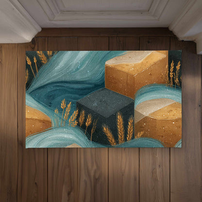 Paillasson d'intérieur/extérieur Golden Harvest Flow pour la décoration intérieure