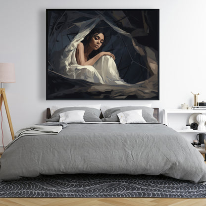 Cocooned - 36"x36" Framed canvas