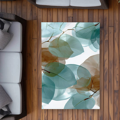 Tapis d'extérieur Feuilles translucides - Décoration élégante pour la maison