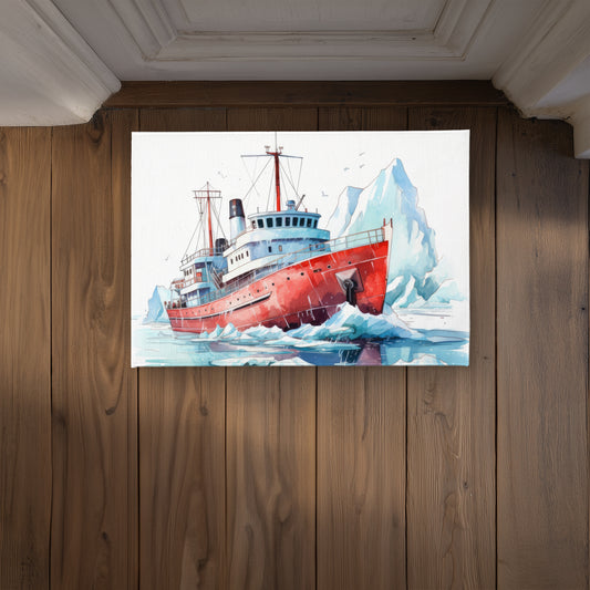 Breaking the Ice Turquoise Indoor Outdoor Door Mat | Decor